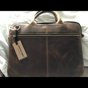 Leather messenger bag